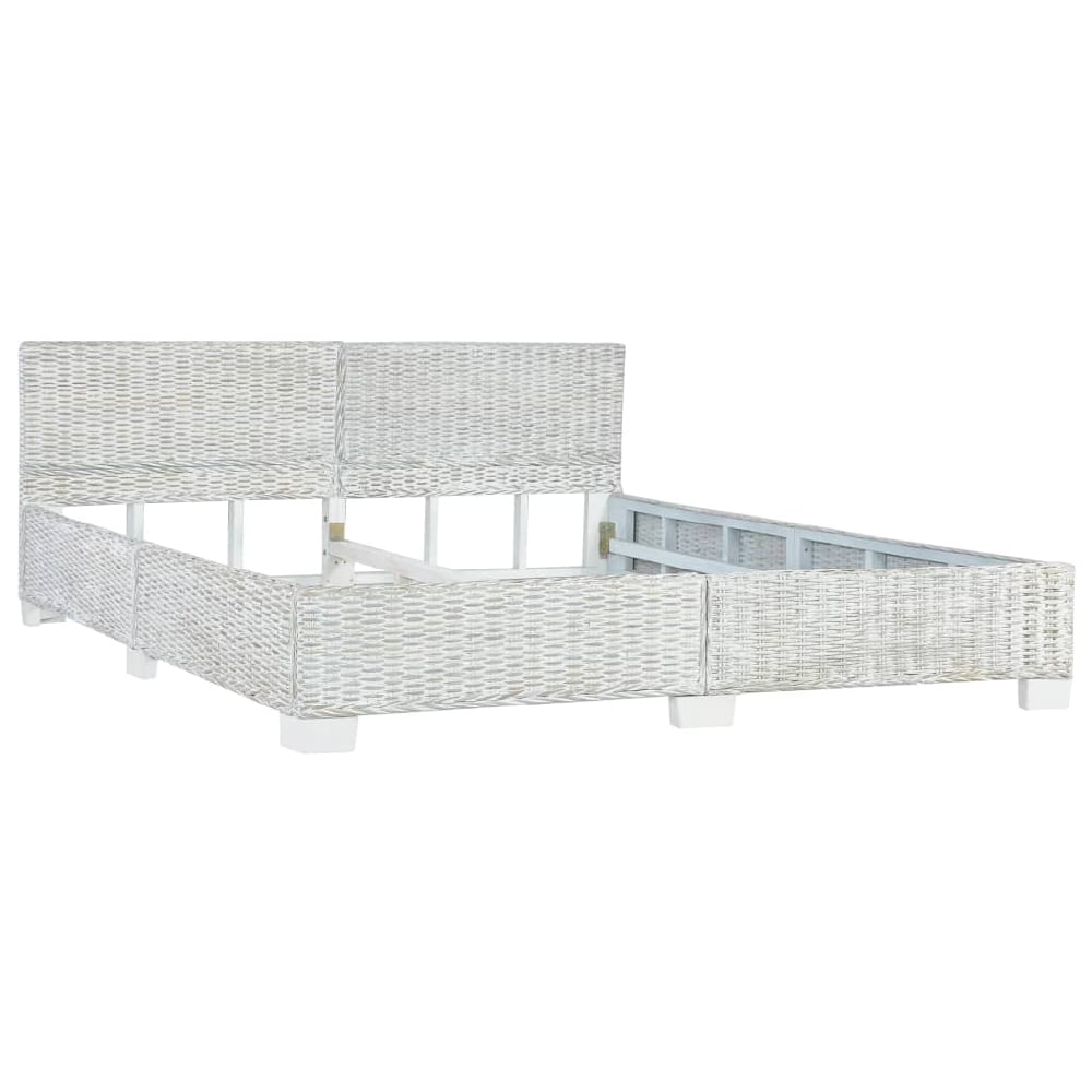 Asheville Rattan Super King Size Bed In Grey Natural