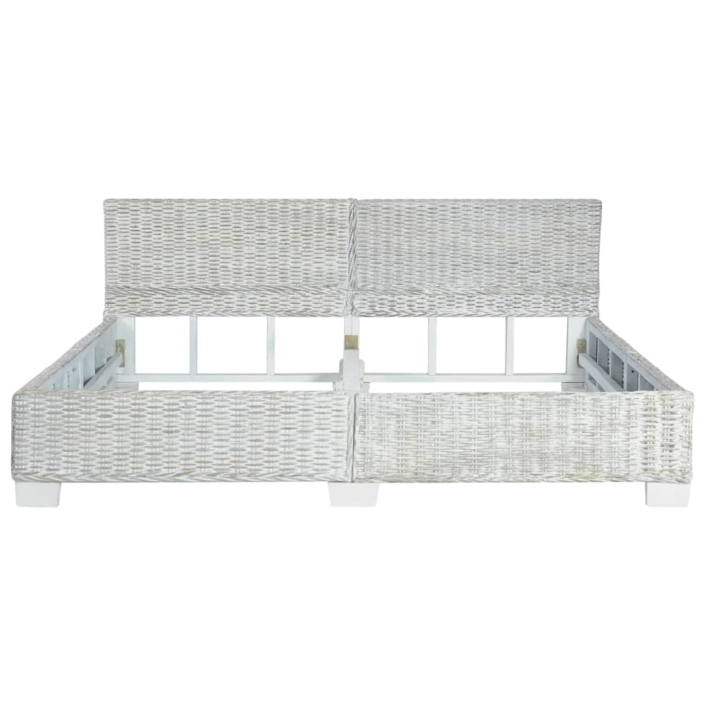Asheville Rattan Super King Size Bed In Grey Natural