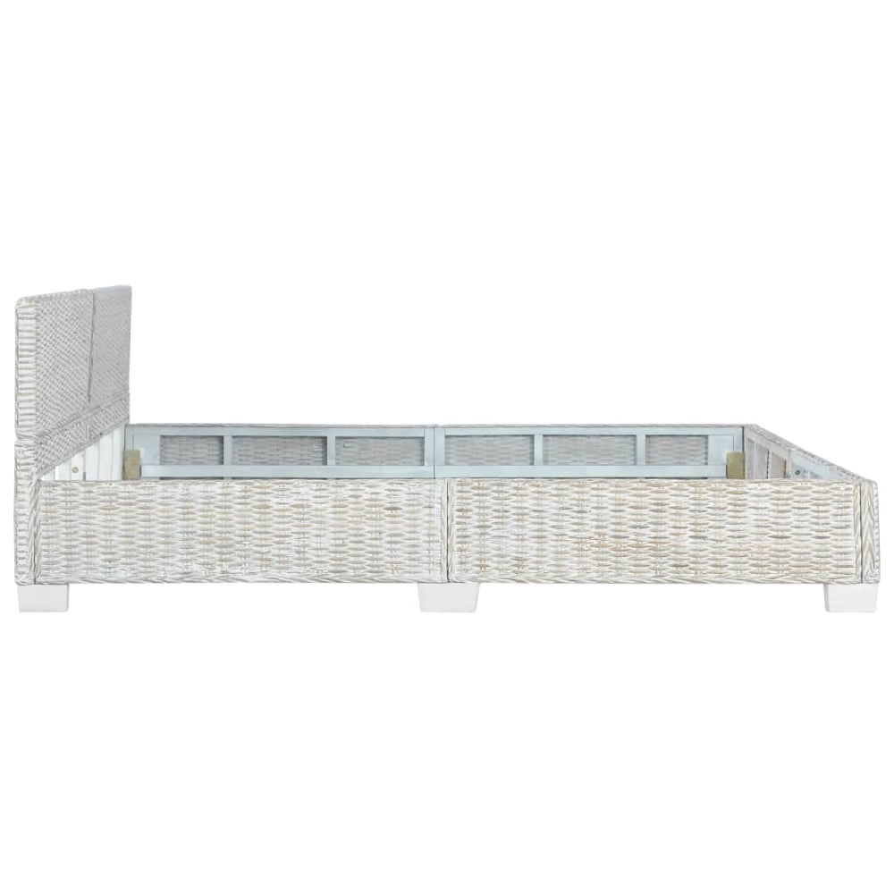 Asheville Rattan Super King Size Bed In Grey Natural