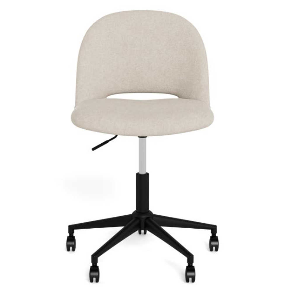 Ashford Fabric Office Chairs With Black Steel Base - Beige