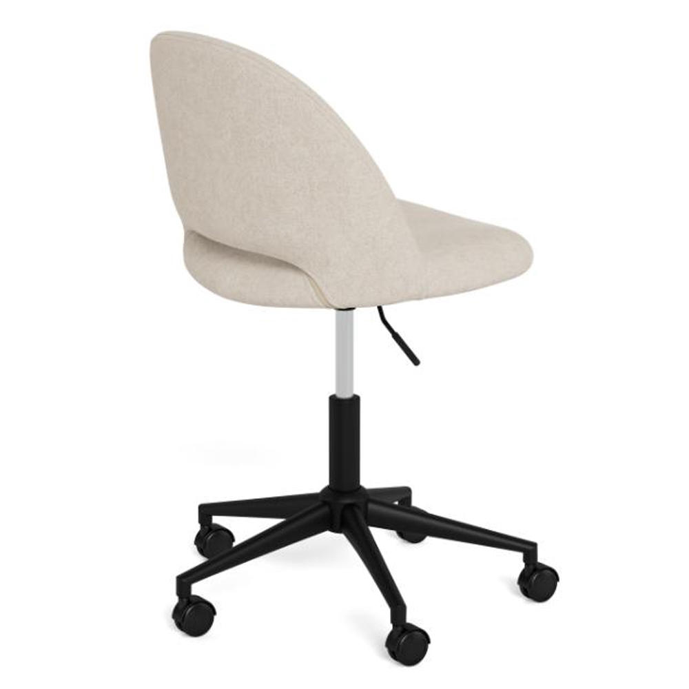 Ashford Fabric Office Chairs With Black Steel Base - Beige