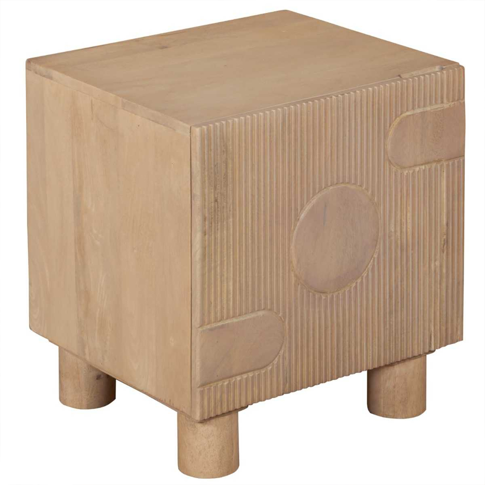 Ashford Wooden Bedside Cabinet With 1 Door In Natural