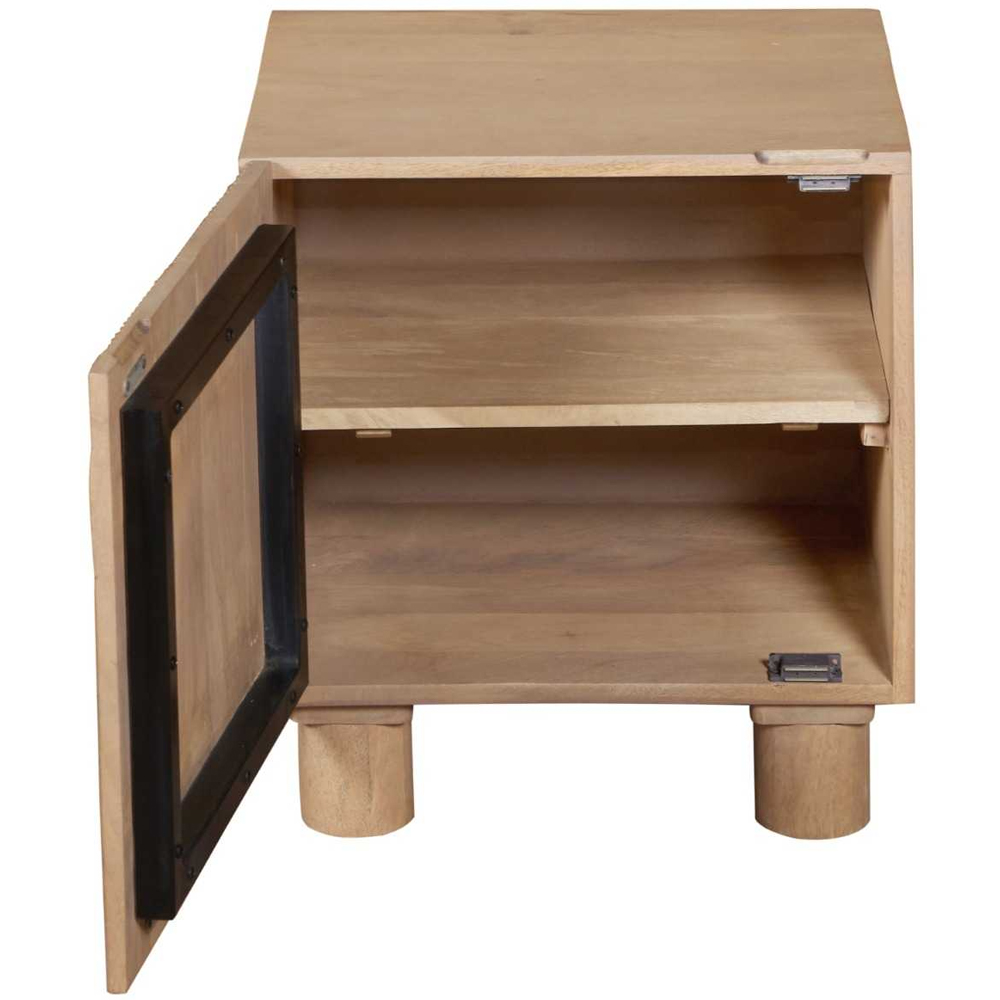 Ashford Wooden Bedside Cabinet With 1 Door In Natural