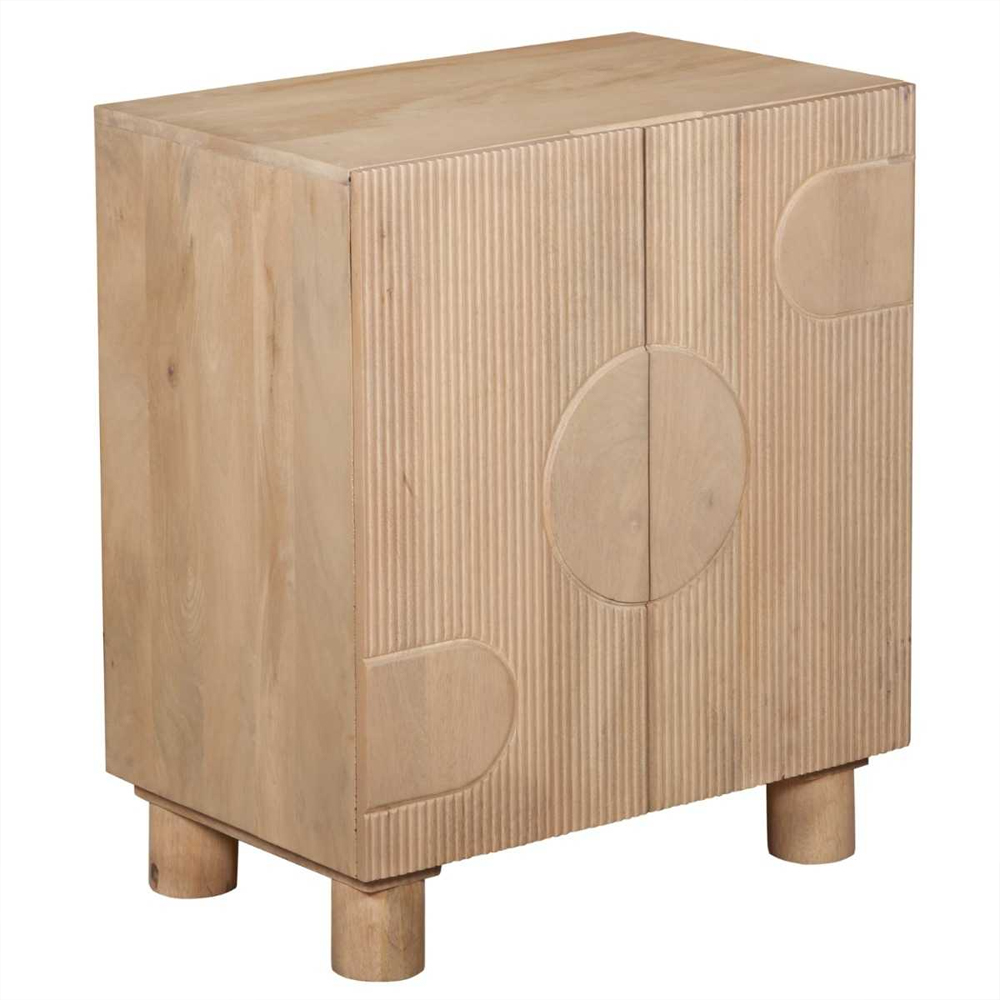 Ashford Wooden Bedside Cabinet With 2 Doors In Natural