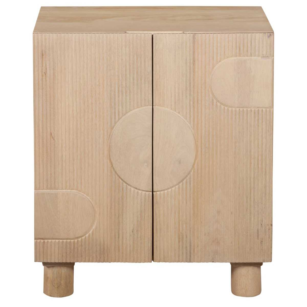Ashford Wooden Bedside Cabinet With 2 Doors In Natural
