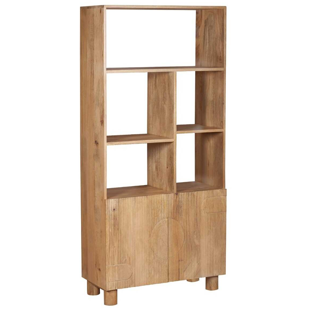 Ashford Wooden Bookcase With 2 Doors In Natural