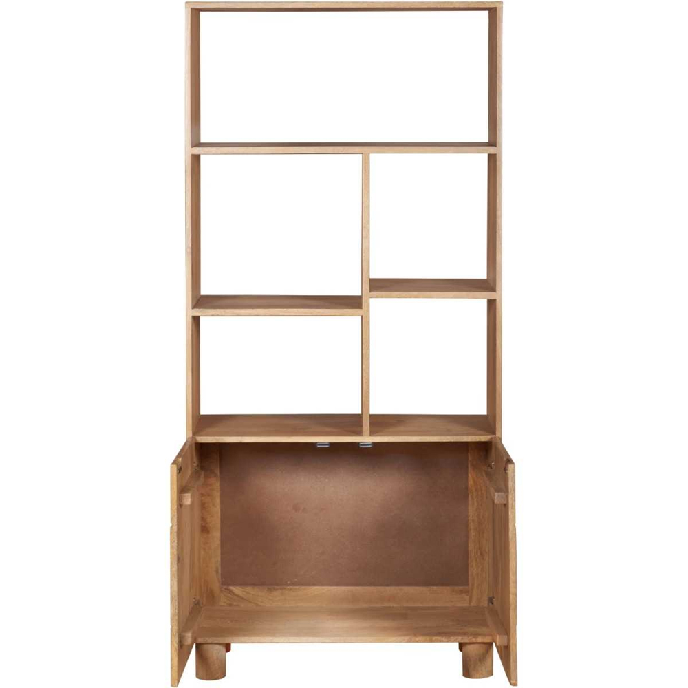 Ashford Wooden Bookcase With 2 Doors In Natural