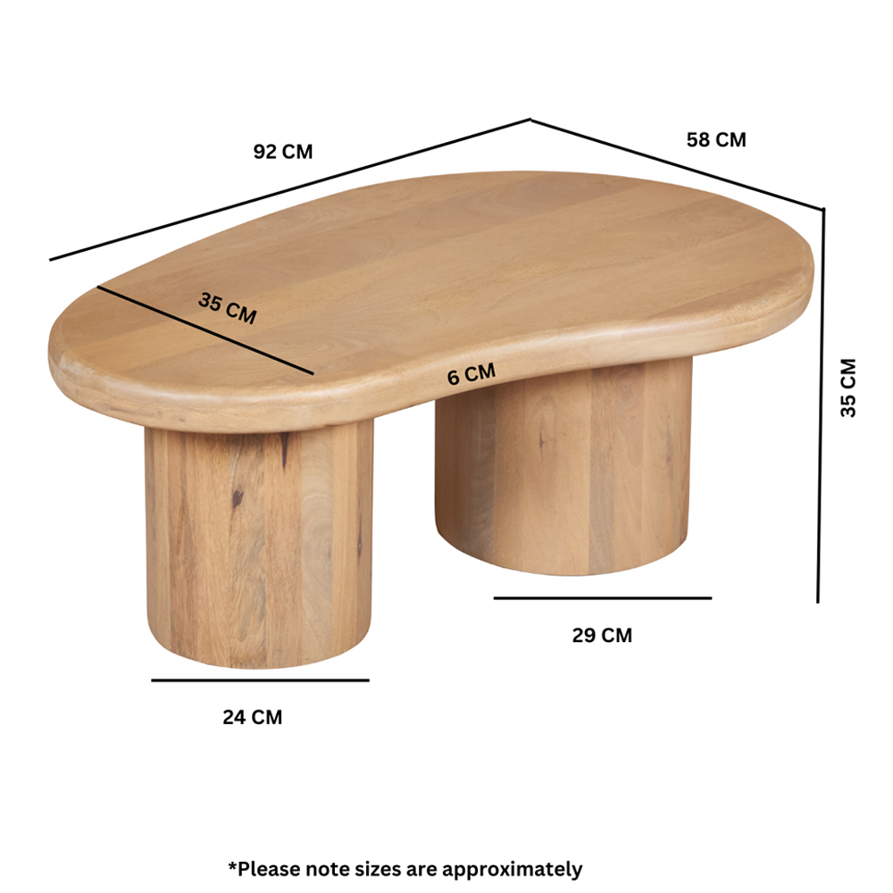 Ashford Wooden Coffee Table In Natural