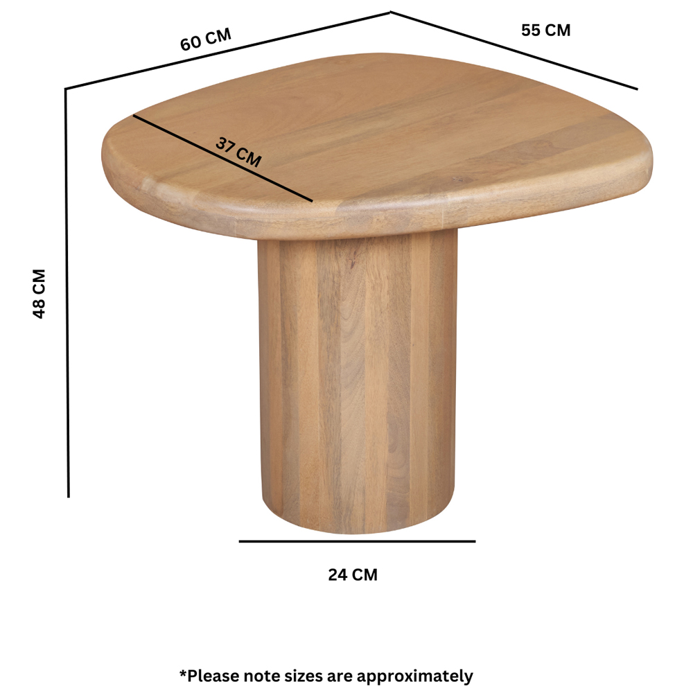 Ashford Wooden Side Table In Natural