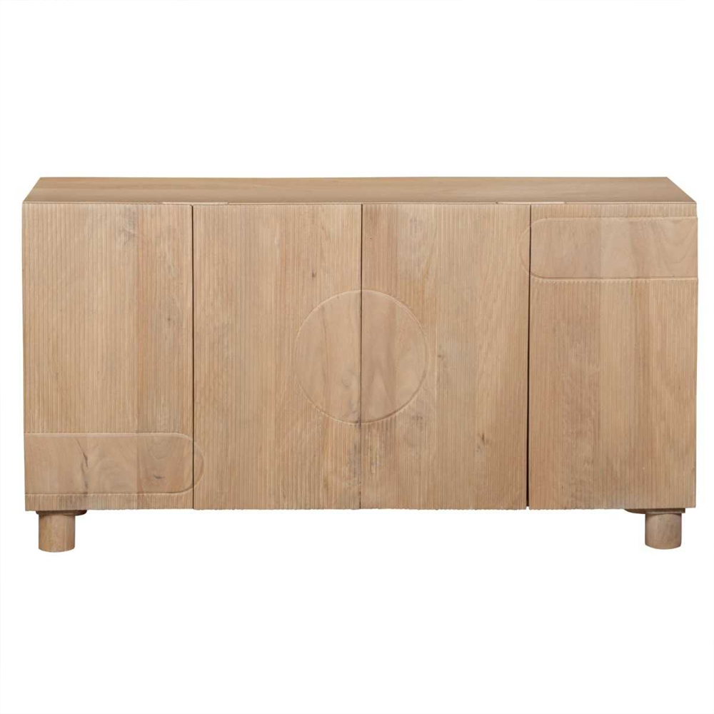 Ashford Wooden Storage Cabinet With 4 Doors In Natural