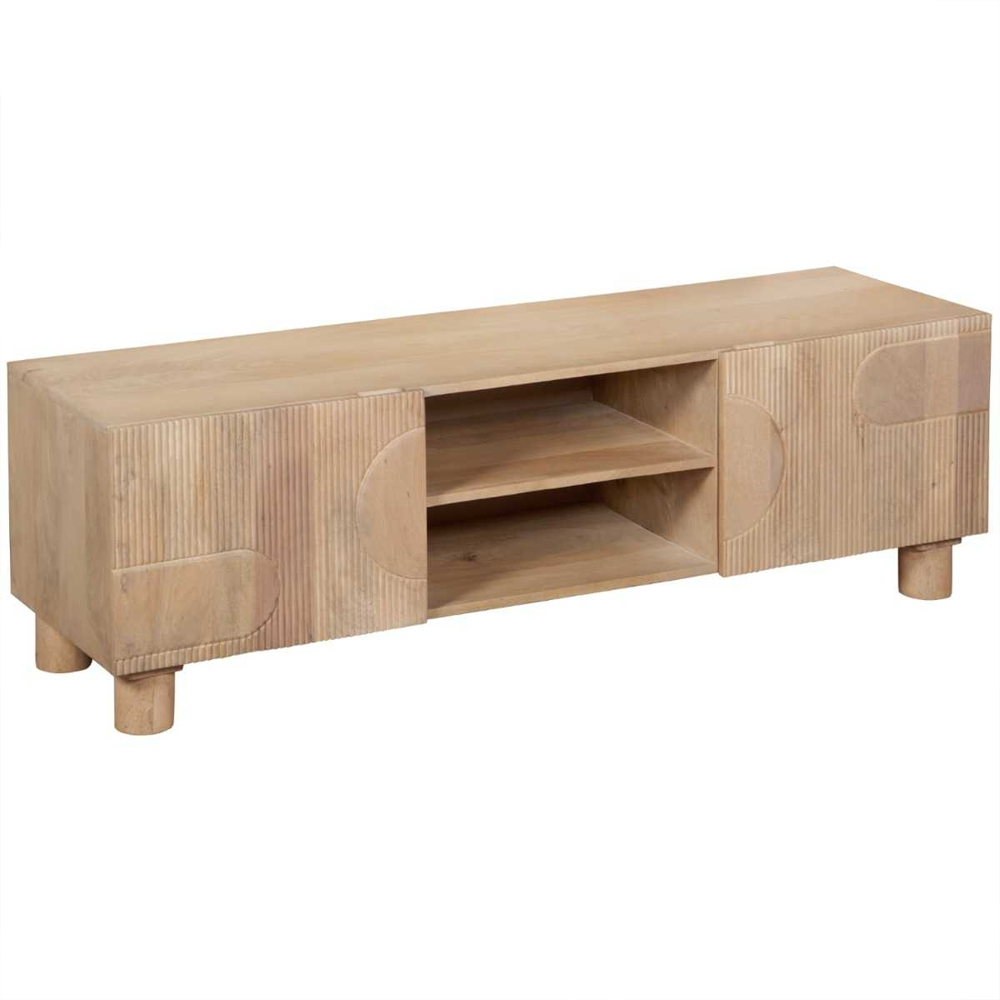 Ashford Wooden TV Stand With 2 Doors In Natural