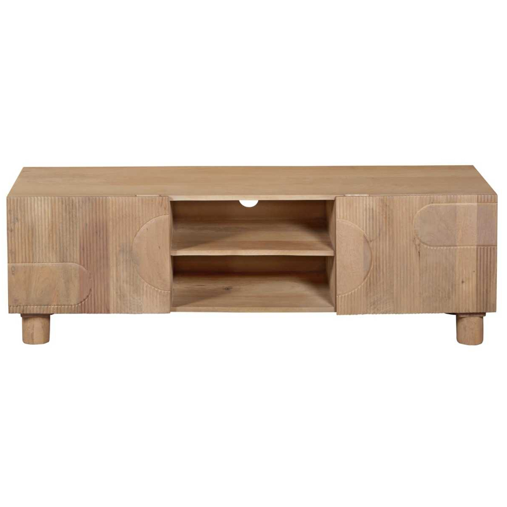 Ashford Wooden TV Stand With 2 Doors In Natural