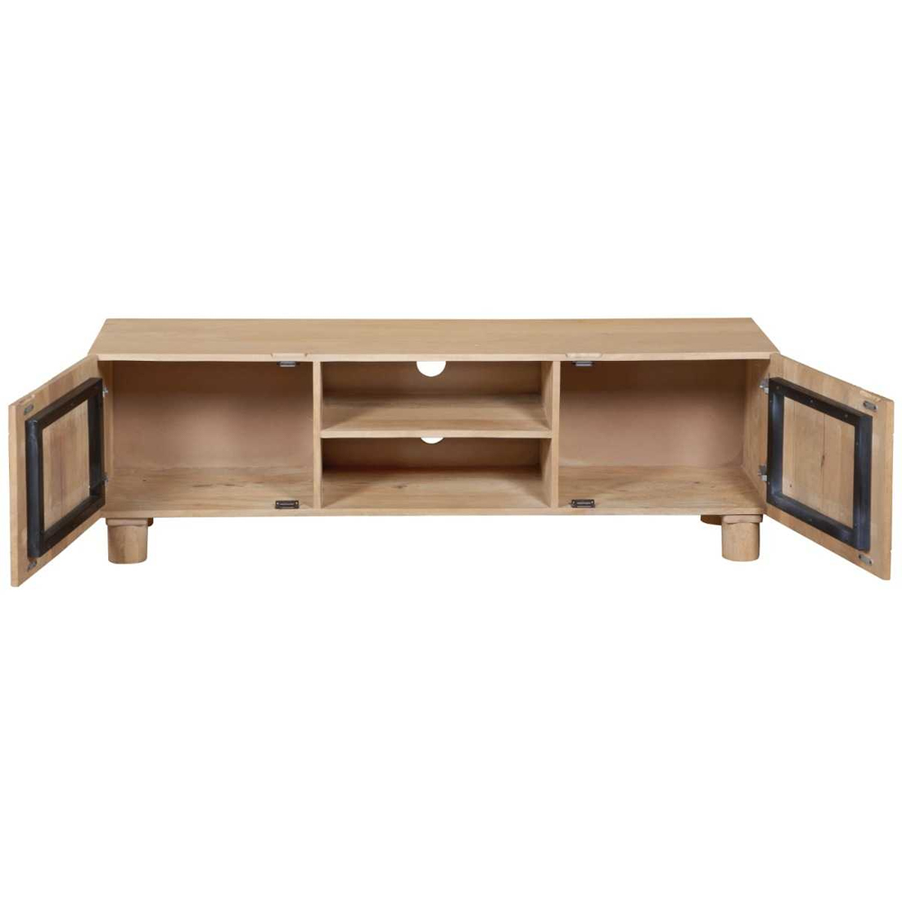 Ashford Wooden TV Stand With 2 Doors In Natural