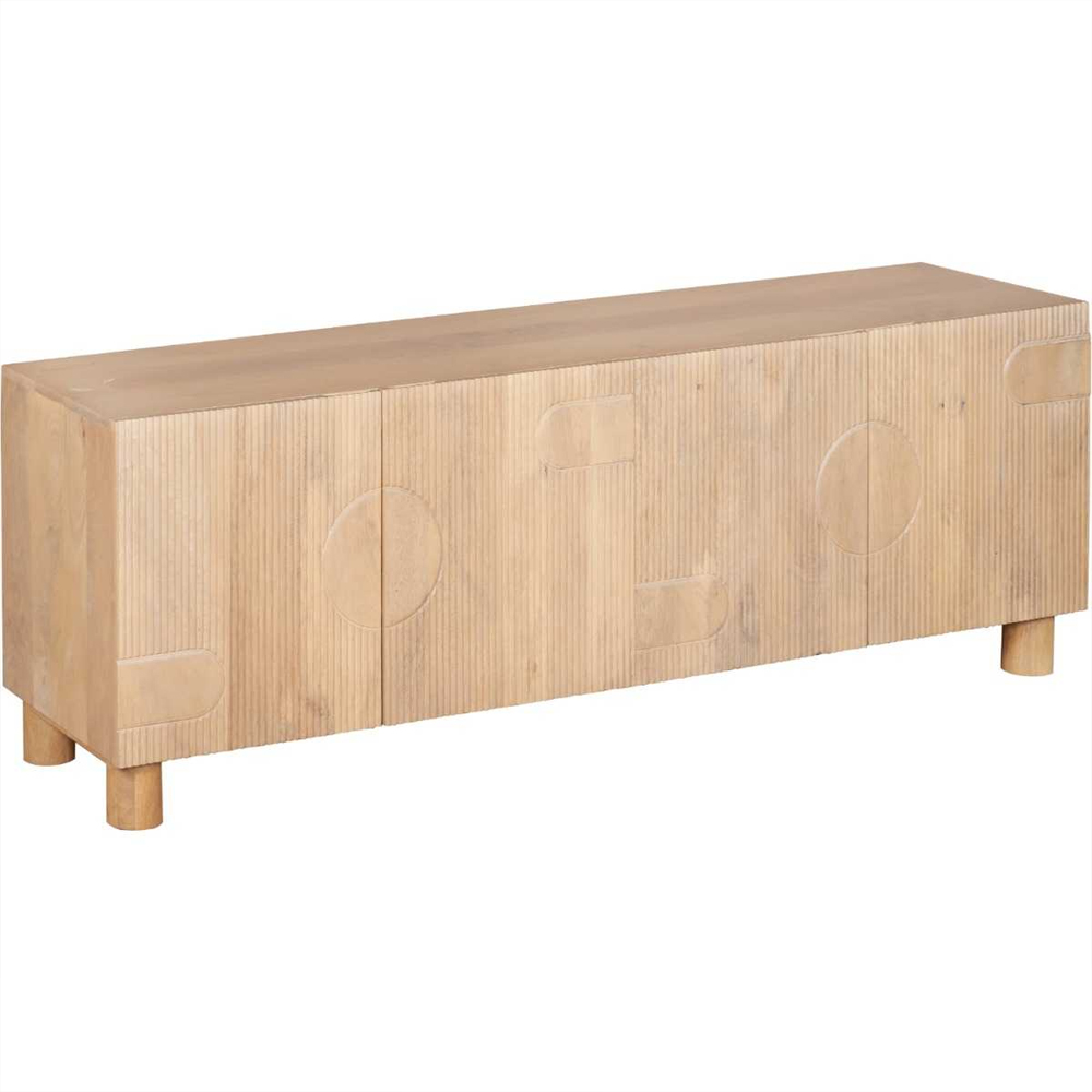 Ashford Wooden TV Stand With 4 Doors In Natural