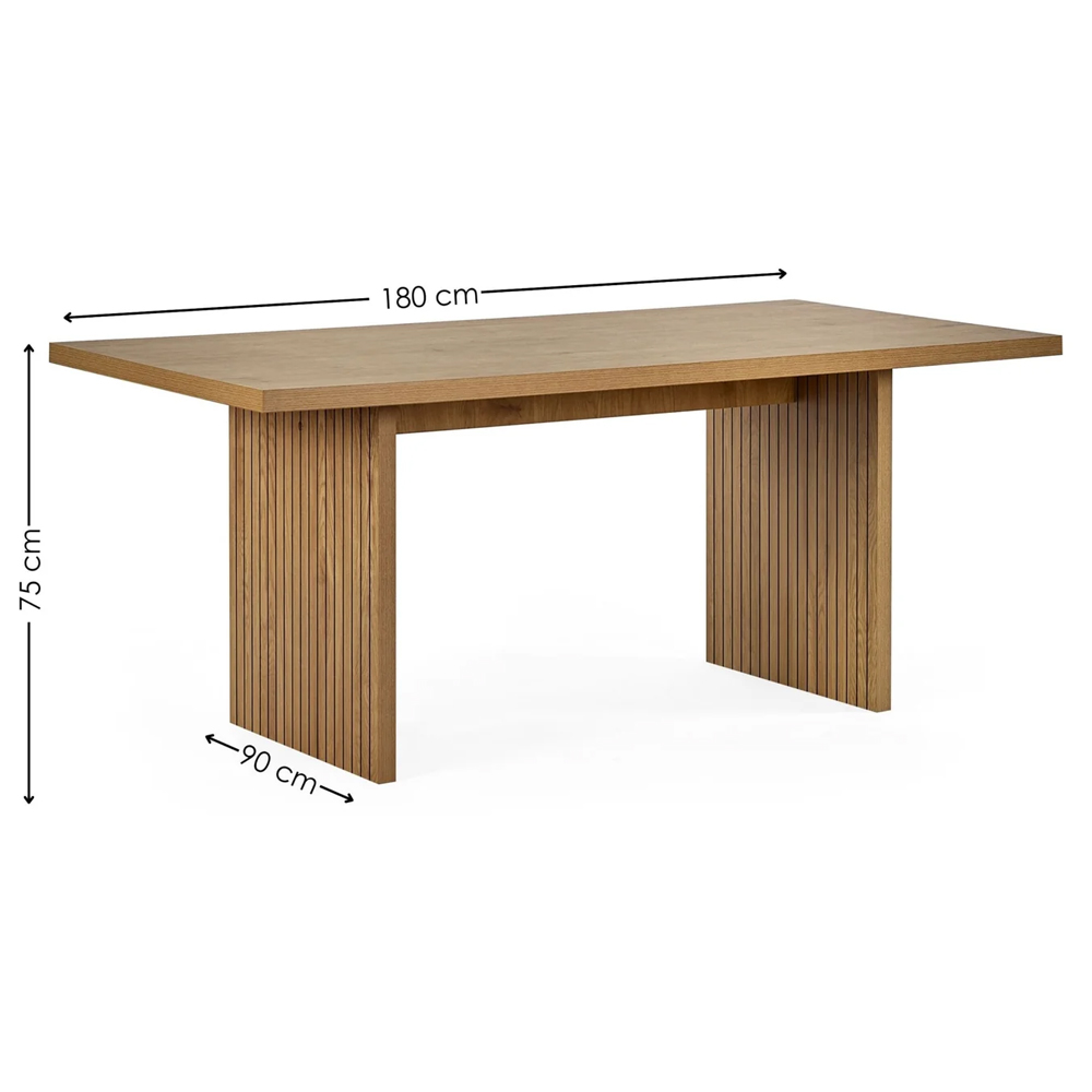 Ashland Light Oak Wooden Dining Table With 4 Luling Green Chairs