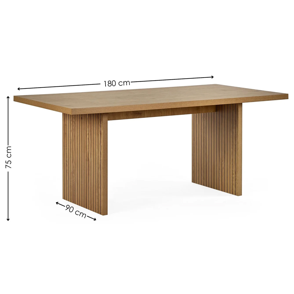 Ashland Wooden Rectangular Dining Table in Light Oak