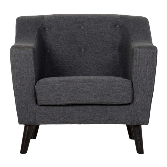 Arabella Fabric 1 Seater Sofa In Dark Grey_2