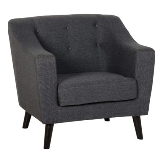 Arabella Fabric 1 Seater Sofa In Dark Grey_1