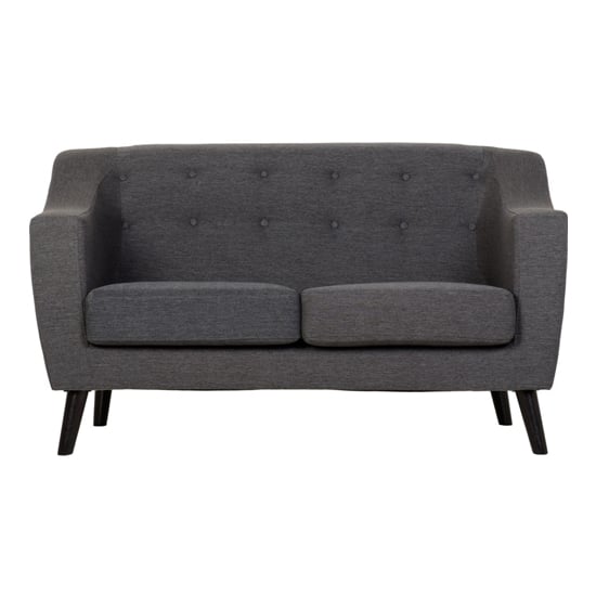 Arabella Fabric 2 Seater Sofa In Dark Grey_2