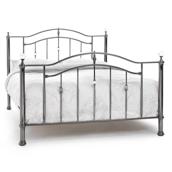 Ashley Metal Double Bed In Black Nickel Furniture in Fashion