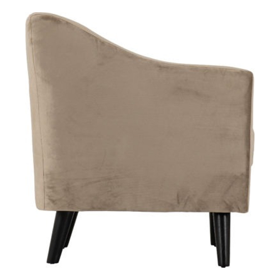 Arabella Velvet Fabric 1 Seater Sofa In Oyster_3