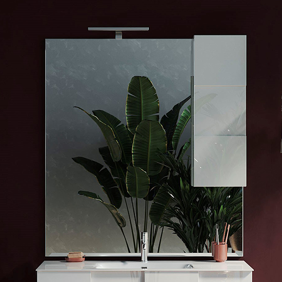 Product photograph of Aleta 100cm Bathroom Mirror And White Unit And Led Lights from Furniture in Fashion