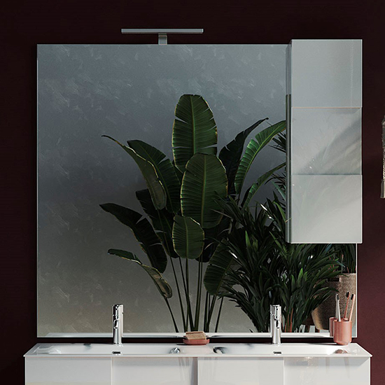 Read more about Aleta 120cm bathroom mirror and white unit and led lights