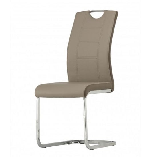 Photo of Aspin faux leather dining chair in latte