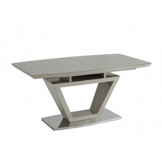 Product photograph of Aspin Glass Extending Dining Table In Latte from Furniture in Fashion
