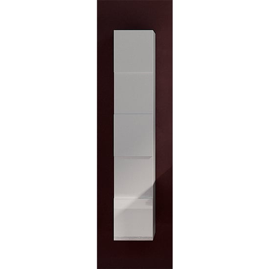 Read more about Aleta high gloss bathroom storage cabinet and 1 door in white