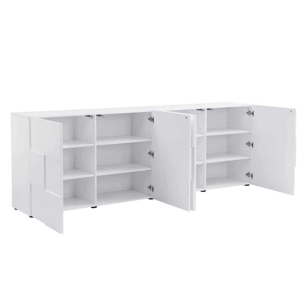 Aspen High Gloss Sideboard with 4 Doors in White