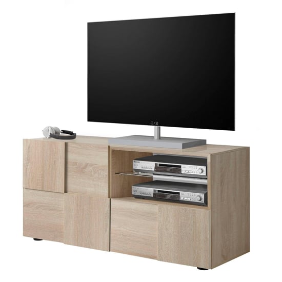 Aspen Small TV Stand In Sonoma Oak With 1 Door 1 Drawer_3