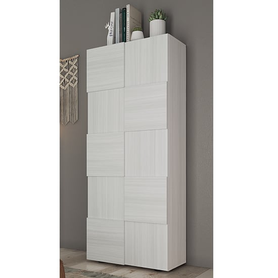 Product photograph of Aleta Wooden Wardrobe With 2 Doors In Eucaliptus Oak from Furniture in Fashion