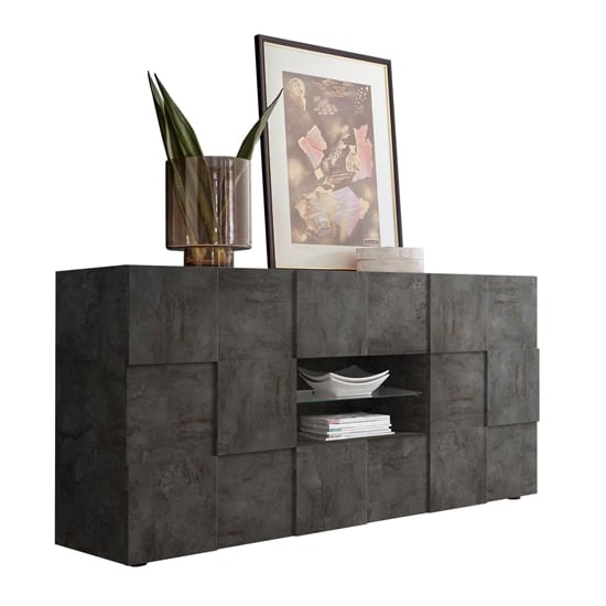 Aspen Wooden 2 Doors Sideboard In Oxide With 2 Drawers_3