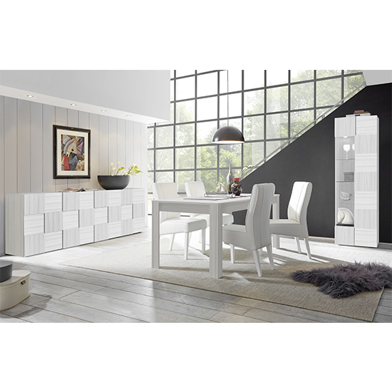 Aleta Wooden Display Cabinet In Eucalyptus Oak With 1 Door_2