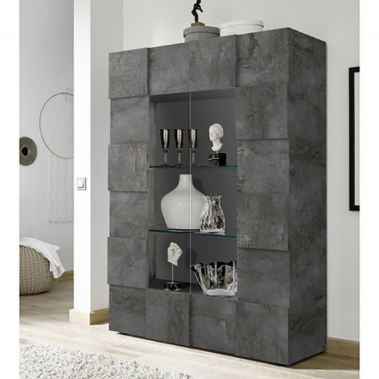 Product photograph of Aspen Wooden Display Cabinet In Oxide With 2 Doors from Furniture in Fashion