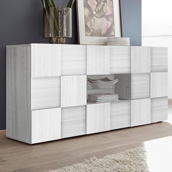 Product photograph of Aspen Wooden Sideboard In Eucalyptus Oak With 2 Doors 2 Drawers from Furniture in Fashion