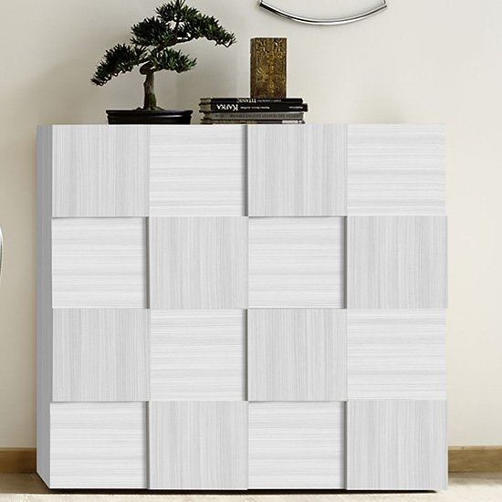 Aleta Wooden Sideboard In Eucalyptus Oak With 2 Doors