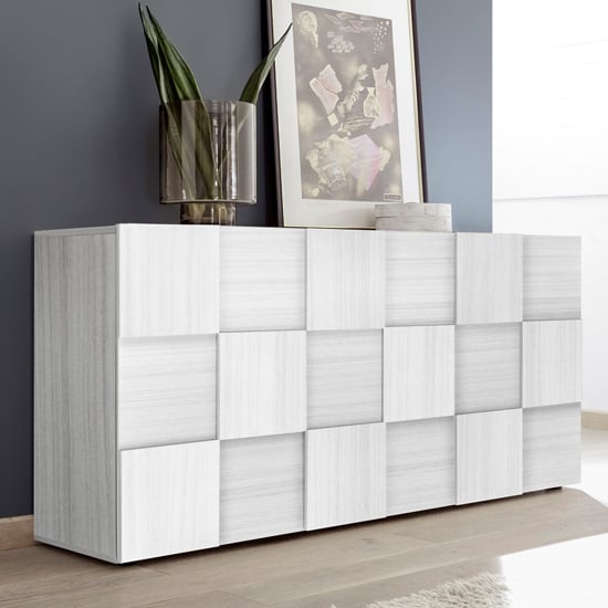 Read more about Aleta wooden sideboard in eucalyptus oak with 3 doors