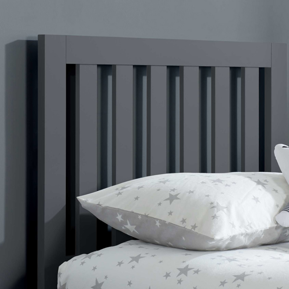 Aspen Wooden Single Bed with 4 Drawers in Grey