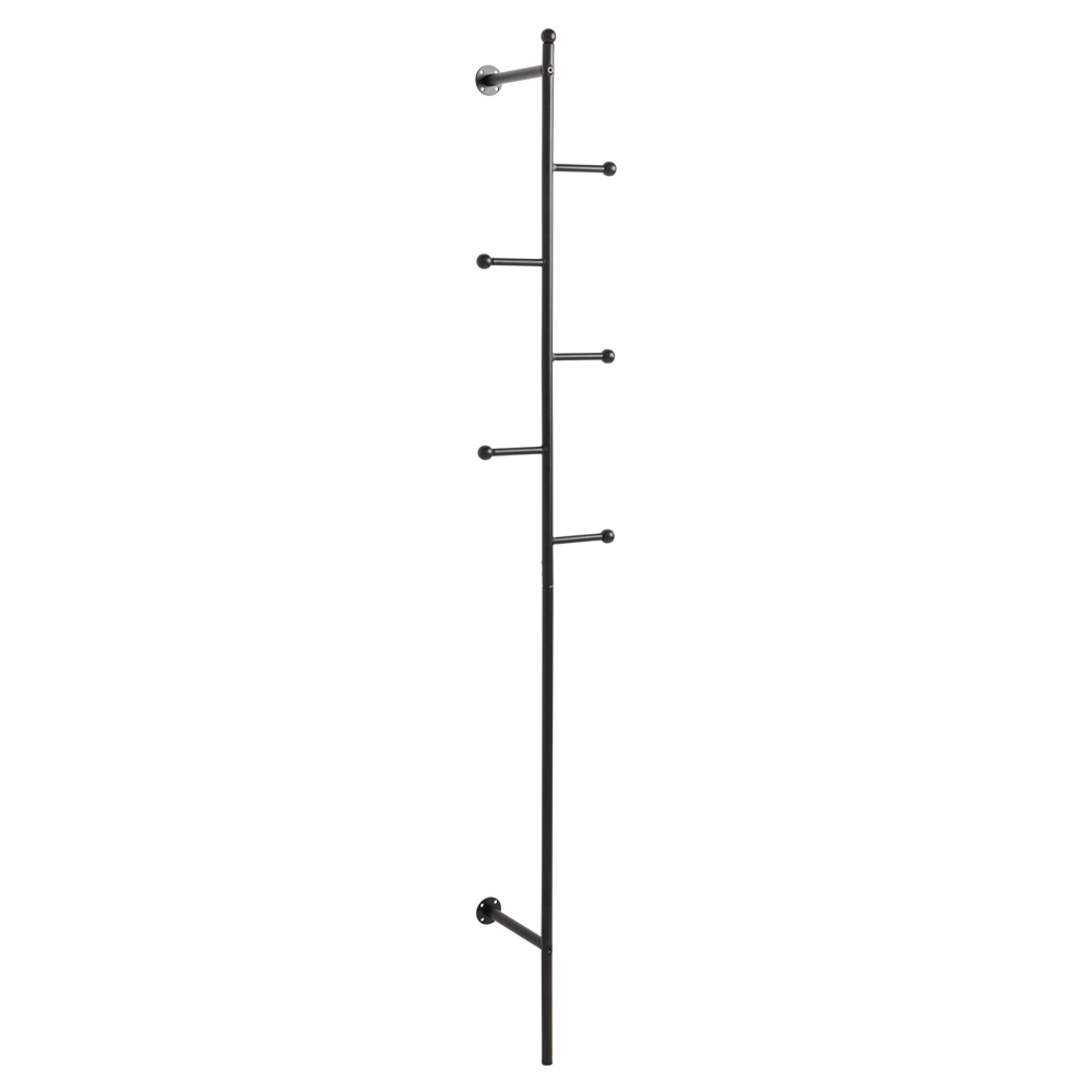 Aspin Metal Wall Hung Coat Hanger In Black