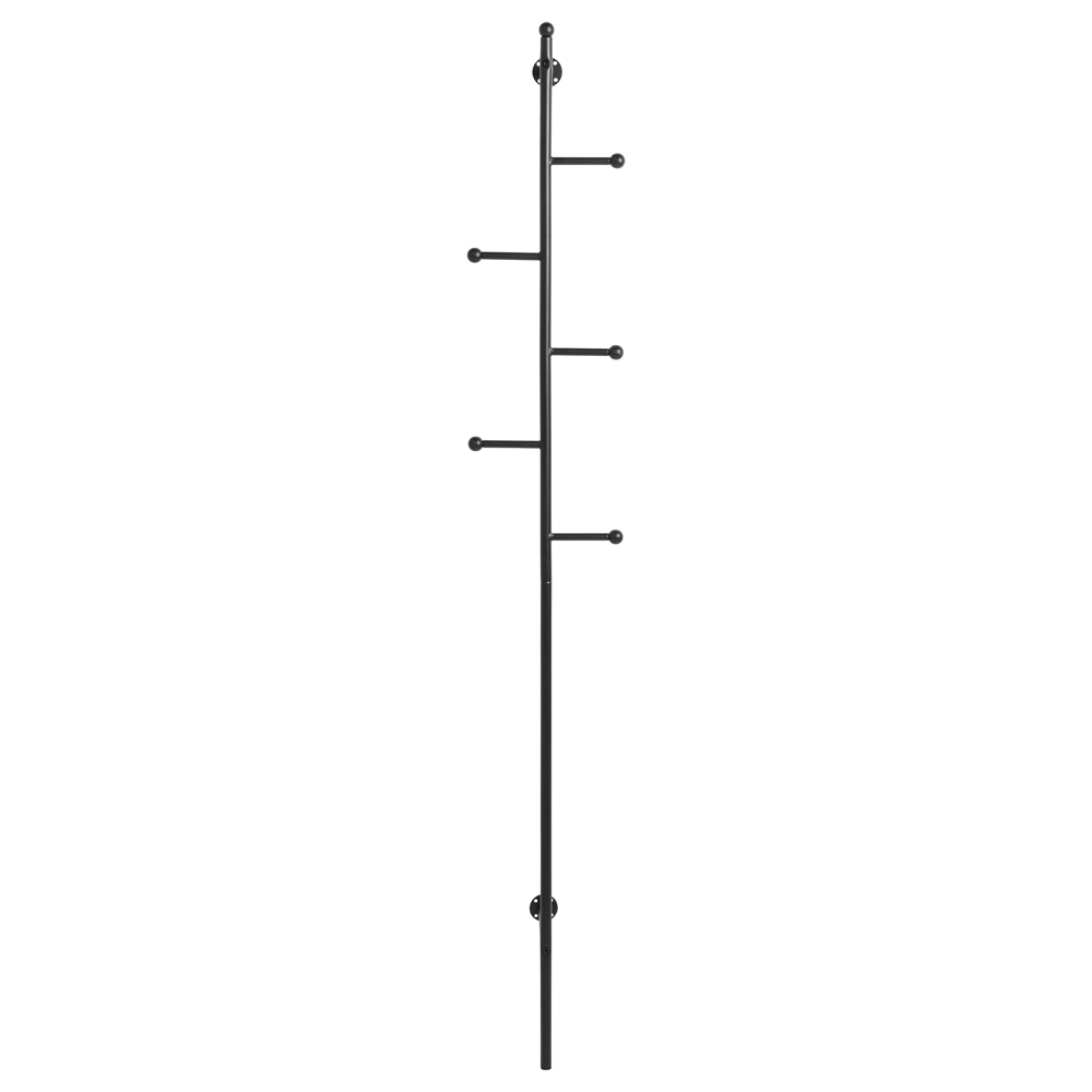 Aspin Metal Wall Hung Coat Hanger In Black