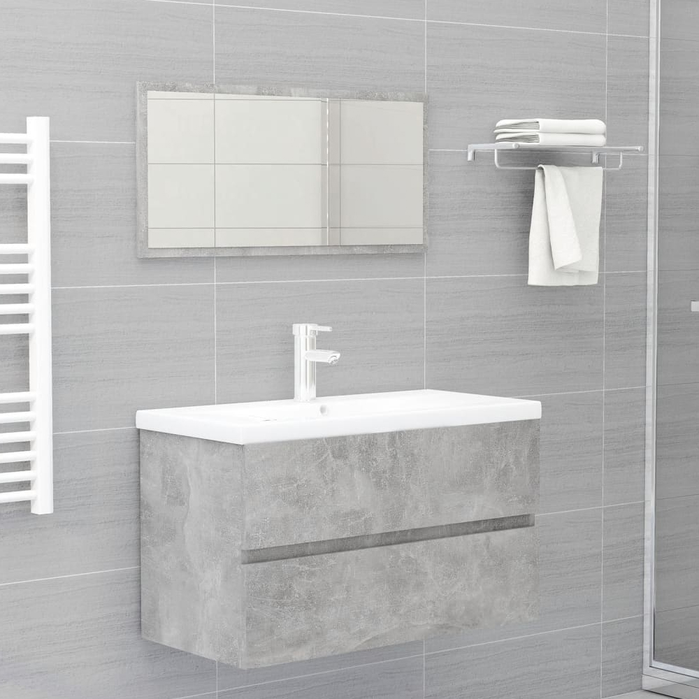 Read more about Assago wooden 2 piece bathroom furniture set in concrete grey