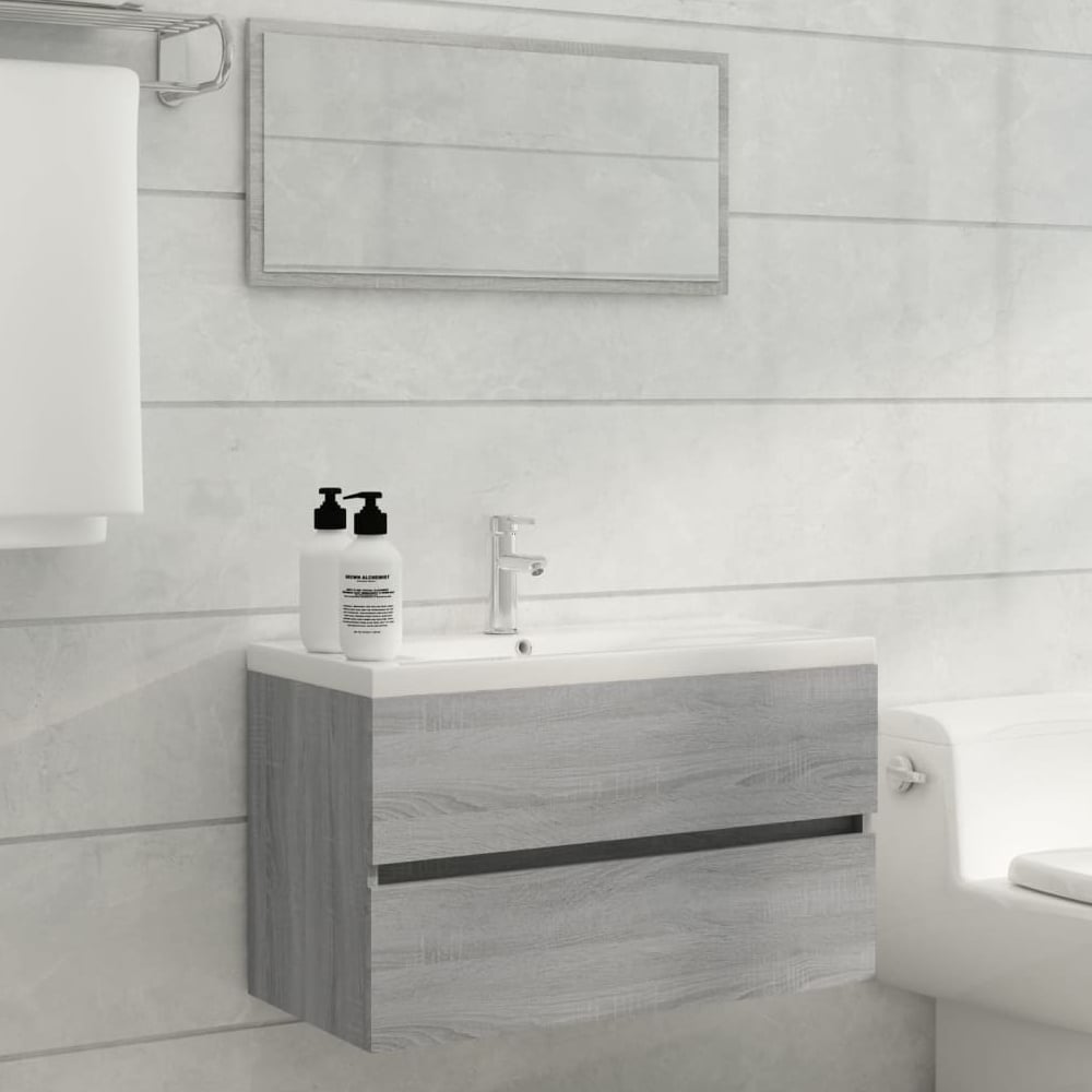 Read more about Assago wooden 2 piece bathroom furniture set in grey sonoma