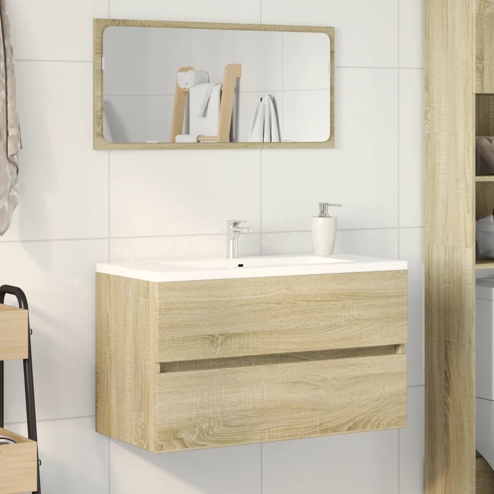 Read more about Assago wooden 2 piece bathroom furniture set in sonoma oak