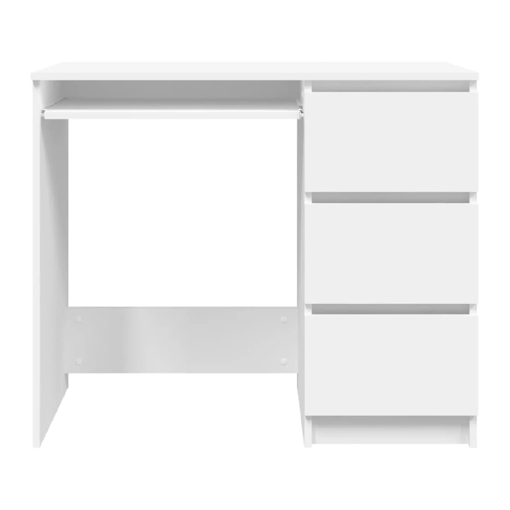 Assago Wooden Laptop Desk With 3 Drawers In White
