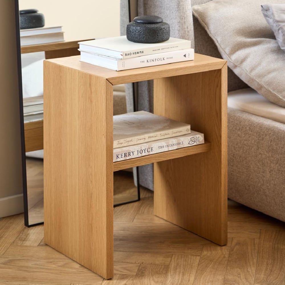 Product photograph of Assago Wooden Side Table In Oak from Furniture in Fashion