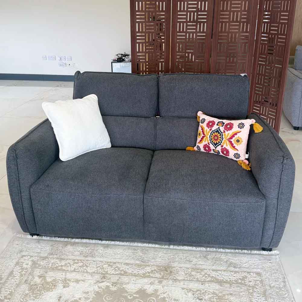 Aster Fabric 3+2 Seater Sofa Set in Charcoal