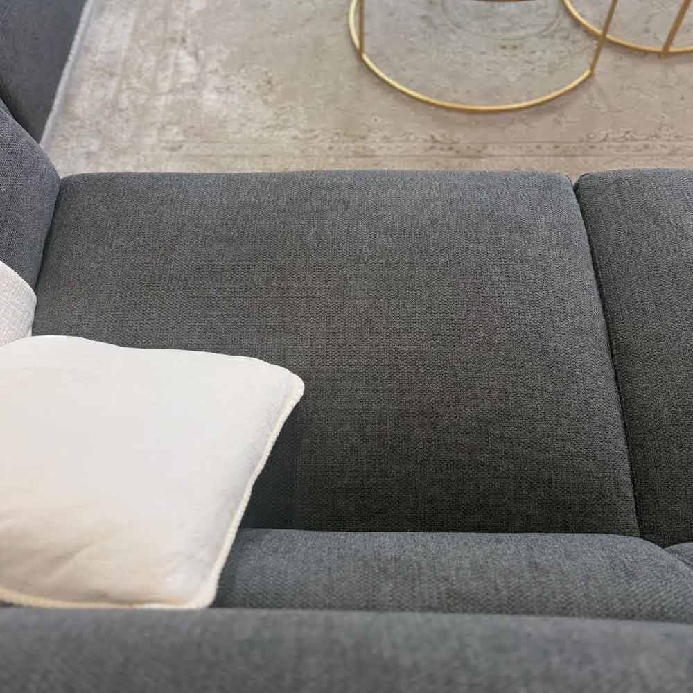 Aster Fabric 3+2 Seater Sofa Set in Charcoal