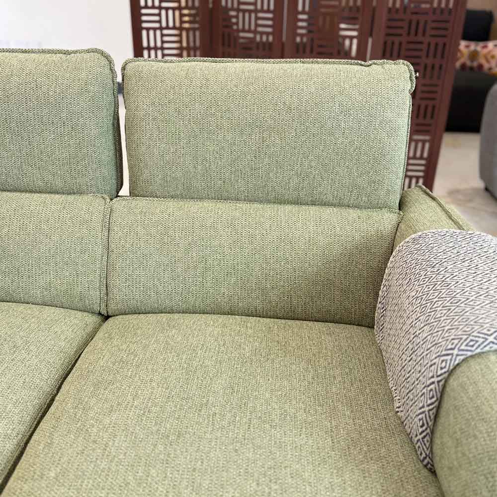 Aster Fabric 3+2 Seater Sofa Set in Green